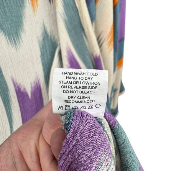 Anthropologie Bel Kazan OS Colorful Artisan Print Layering Open Kimono Duster - Picture 14 of 14